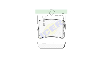 Set placute frana Icer 181390, parte montare : Punte Spate