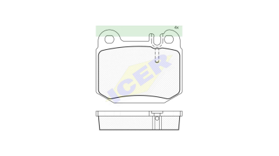 Set placute frana Icer 181391, parte montare : Punte Spate