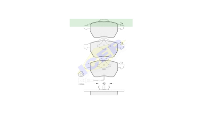 Set placute frana Icer 181396, parte montare : Punte Fata