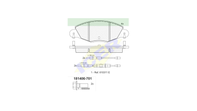 Set placute frana Icer 181406701, parte montare : Punte Fata