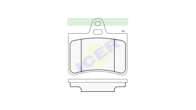 Set placute frana Icer 181407, parte montare : Punte Spate