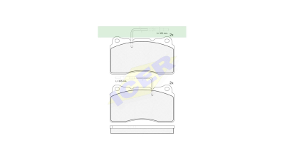 Set placute frana Icer 181424, parte montare : Punte Fata