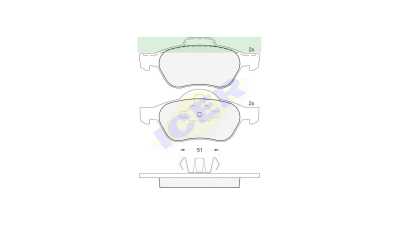 Set placute frana Icer 181431, parte montare : Punte Fata