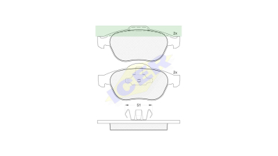 Set placute frana Icer 181432, parte montare : Punte Fata