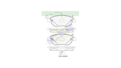 Placute frana ICER IE181440-203, Fata