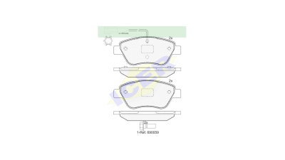 Placute frana ICER IE181444-203, Fata