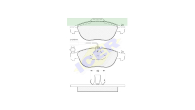 Set placute frana Icer 181446, parte montare : Punte Fata