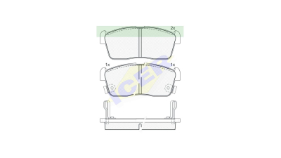 Set placute frana Icer 181452, parte montare : Punte Fata