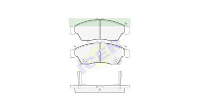 Set placute frana Icer 181453, parte montare : Punte Fata