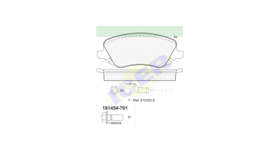Set placute frana Icer 181454701, parte montare : Punte Fata
