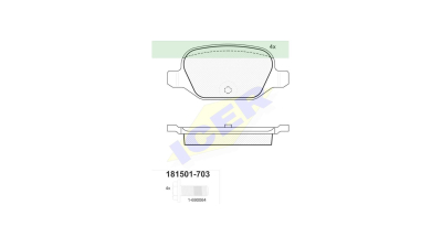 Set placute frana Icer 181501703, parte montare : Punte Spate