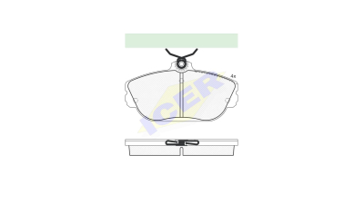Set placute frana Icer 181506, parte montare : Punte Fata