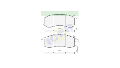 Set placute frana Icer 181507, parte montare : Punte Fata
