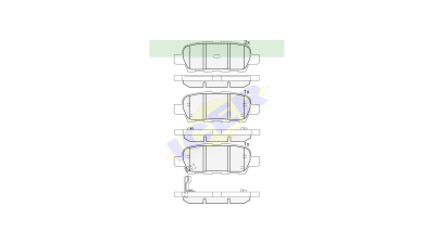Set placute frana Icer 181509, parte montare : Punte Spate
