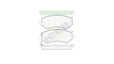 Set placute frana Icer 181512, parte montare : Punte Fata