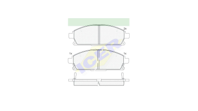 Set placute frana Icer 181521, parte montare : Punte Fata