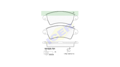 Set placute frana Icer 181525701, parte montare : Punte Fata