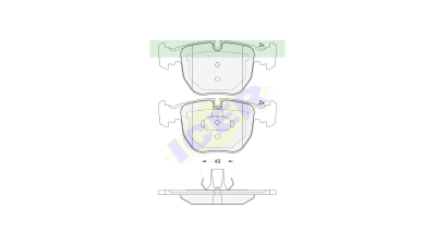 Set placute frana Icer 181530, parte montare : Punte Fata