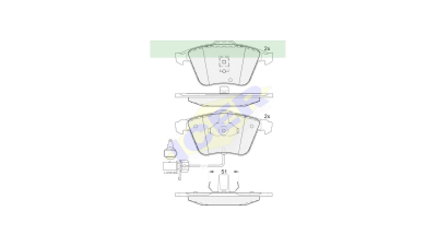 Set placute frana Icer 181531, parte montare : Punte Fata