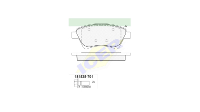 Set placute frana Icer 181535701, parte montare : Punte Fata