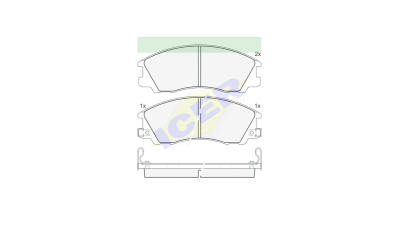 Set placute frana Icer 181539, parte montare : Punte Fata