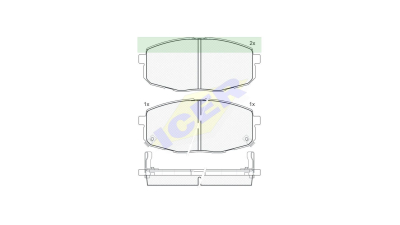Set placute frana Icer 181540, parte montare : Punte Fata