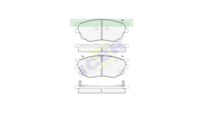 Set placute frana Icer 181542, parte montare : Punte Fata