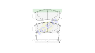 Set placute frana Icer 181543, parte montare : Punte Fata
