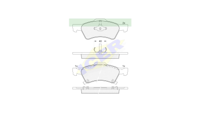 Set placute frana Icer 181544, parte montare : Punte Fata