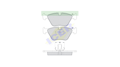 Set placute frana Icer 181550, parte montare : Punte Fata