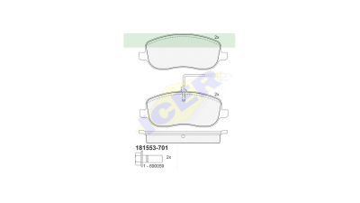 Set placute frana Icer 181553701, parte montare : Punte Fata
