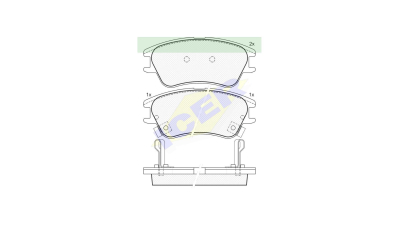 Set placute frana Icer 181557, parte montare : Punte Fata