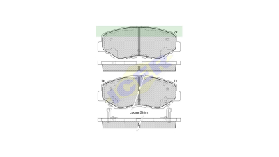 Set placute frana Icer 181558, parte montare : Punte Fata