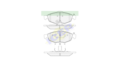 Set placute frana Icer 181559, parte montare : Punte Fata