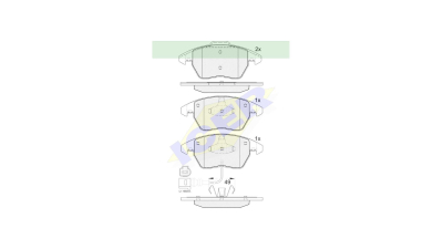 Set placute frana Icer 181567, parte montare : Punte Fata