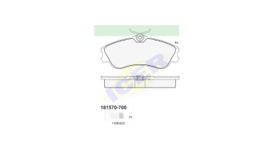 Set placute frana Icer 181570700, parte montare : Punte Fata