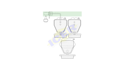 Set placute frana Icer 181571, parte montare : Punte Fata