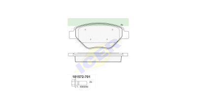 Set placute frana Icer 181572701, parte montare : Punte Fata
