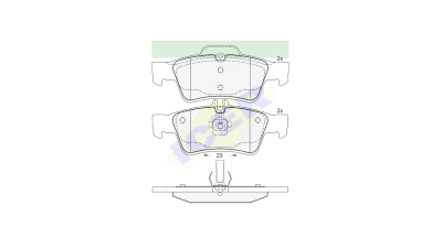 Set placute frana Icer 181576, parte montare : Punte Spate