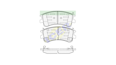 Set placute frana Icer 181578, parte montare : Punte Fata