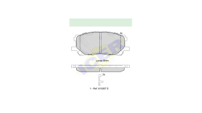 Set placute frana Icer 181584, parte montare : Punte Fata
