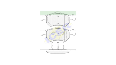 Set placute frana Icer 181586, parte montare : Punte Fata