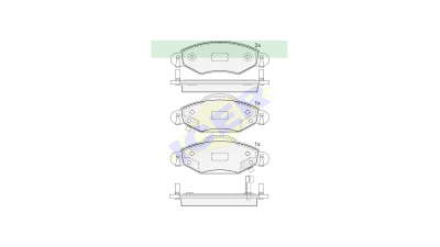 Set placute frana Icer 181587, parte montare : Punte Fata
