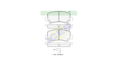 Set placute frana Icer 181589, parte montare : Punte Fata