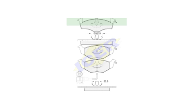 Set placute frana Icer 181590, parte montare : Punte Fata