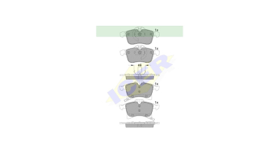 Set placute frana Icer 181592, parte montare : Punte Fata