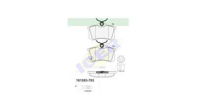 Set placute frana Icer 181593703, parte montare : Punte Spate