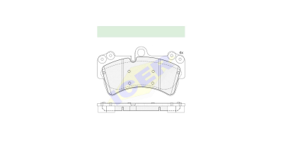 Set placute frana Icer 181595, parte montare : Punte Fata