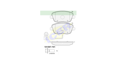 Set placute frana Icer 181597701, parte montare : Punte Fata
