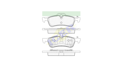 Set placute frana Icer 181599, parte montare : Punte Spate